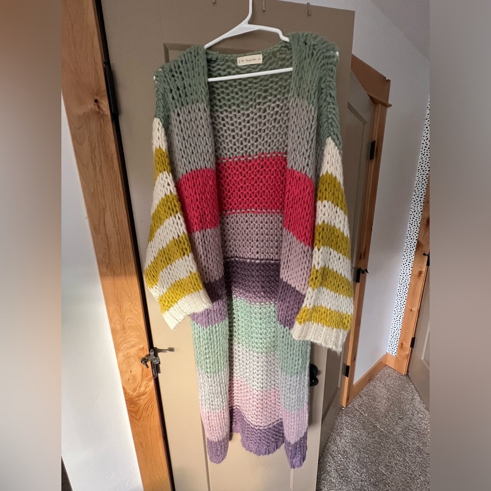 By Together long striped cardigan size S/M